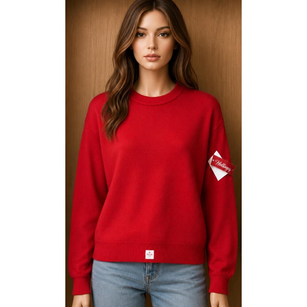 Worthington Vintage Red Crewneck Sweater Medium Made in USA New With Tags